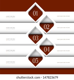 3d modern white Design template. Vector website layout 