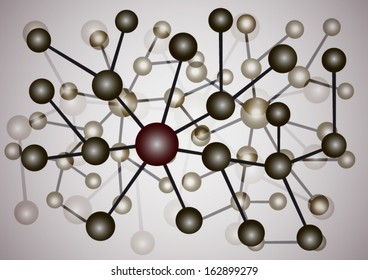 3d molecular structure background colorful illustration
