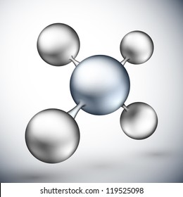 3D molecular structure. Eps 10
