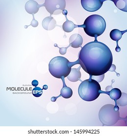 3d molecule background. Vector illustration. Eps 10.