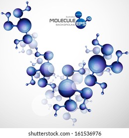 3d Molecule Background. Vector Illustration. Eps 10.