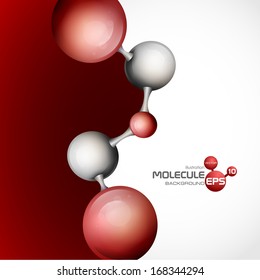 3d Molecule Background. Vector Illustration. Eps 10.