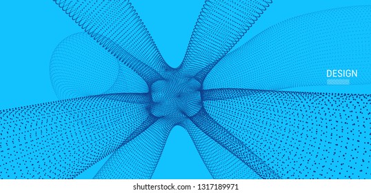 3D molecule. Molecular structure. Abstract 3d connection structure. Technology style. Vector illustration for science. 