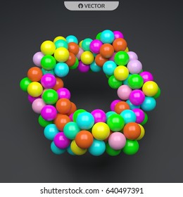 molécula 3D. Estructura molecular. Ilustración vectorial para la ciencia. 