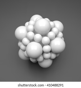 Molécula 3D. Ilustración vectorial para Ciencia, Tecnología, Marketing, Presentación.