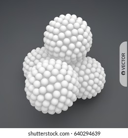 3D Molecule. Vector illustration for science, technology, marketing and presentation.