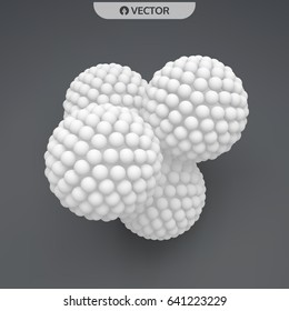 3D Molecule. Vector illustration for science, technology, marketing and presentation.