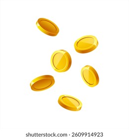 3D money coin saving, vector 10 eps.