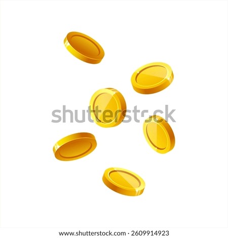 3D money coin saving, vector 10 eps.