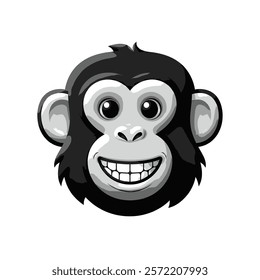 3D monkey headshot with a playful grin