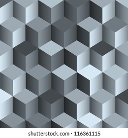 3d monochrome background with cubes.Vector eps10