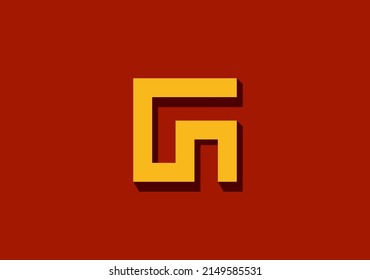 3d monogram Retro letter G n