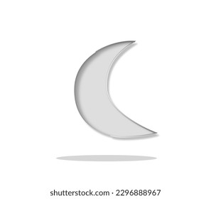 3d moon vector  icon design. perfect for kid book, kid graphic design. astronomy design style. 
