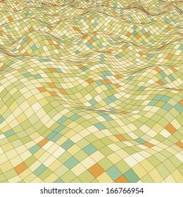 3d mosaic background. Vector illustration.