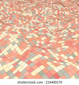 Fondo de mosaico 3d. Ilustración vectorial.