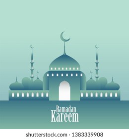 3d mosque design ramadan kareem background