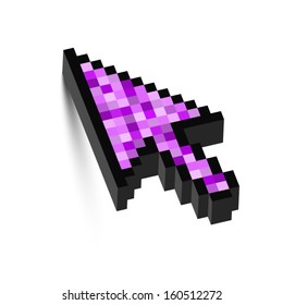 3D mouse arrow cursor with shadow 