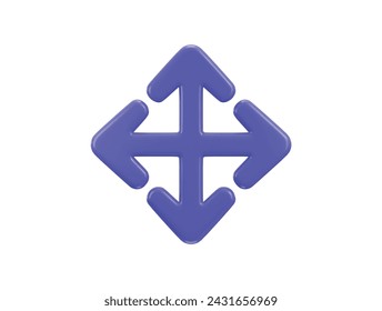 3d move arrow icon vector illustration