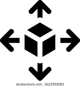 3d move Line vector Icon Design