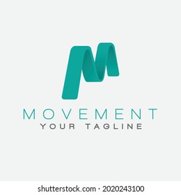 3D Movement Letter M Logo