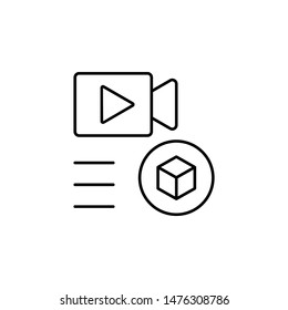 3d, movie, augmented reality, camera icon. Element of augmented reality icon