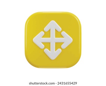 3d moving symbol with button icon vector illustration
