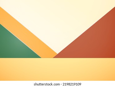Fondo de diseño multicolor 3d. 3d Muestra de escenario en el fondo de la pantalla. ilustración vectorial