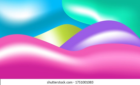 3d Multi Colors Gradient Background 
