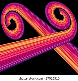 3D Multicolor Spectrum Abstract (Vector)
