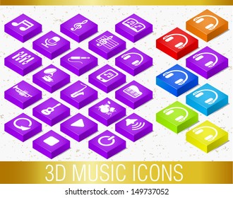 3D MUSIC ICONS