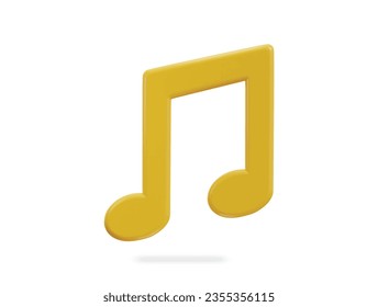 3d music vector icon illustration