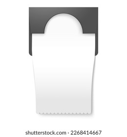 3d napkin holder, paper towel dispenser or check. Vector.