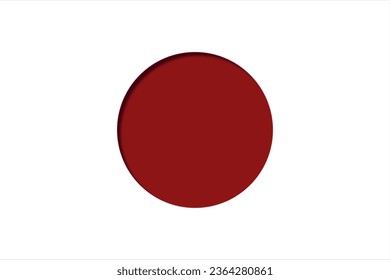3D National Flag of Japan