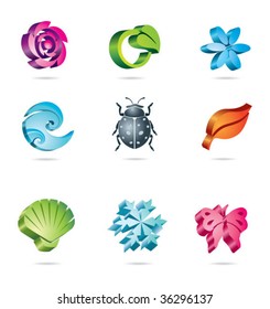 3D Nature Icon Set