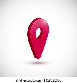 3D navigation marker isolate icon on white background vectori llustration isometric 
