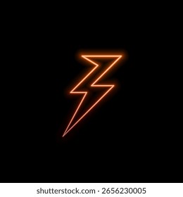 3D neon lightning. Design elements for Web, Internet, App, Advertising, Promotion. vector.