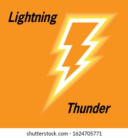 3D neon lightning Thunder bolt. Design Elements for Web, Internet, App, Advertisement, Promotion. Vector.