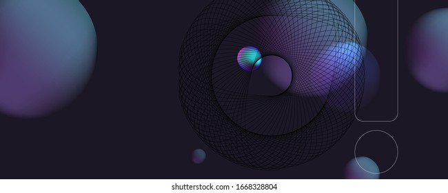 3d neon space modern abstract liquid poster design, abstract design for web landing