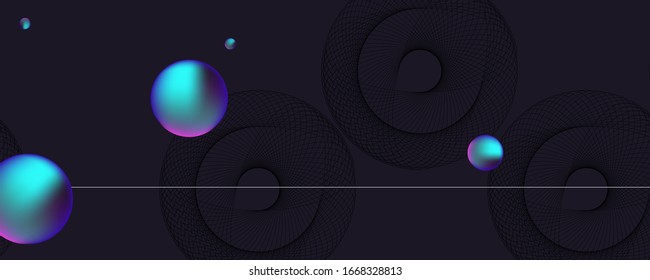 3d neon space modern abstract liquid poster design, abstract design for web landing