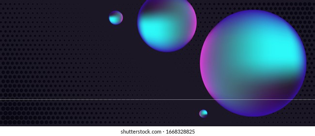 3d neon space modern abstract liquid poster design, abstract design for web landing