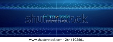 3D neon wireframe grid floor background with retro line. Purple pattern light and synthwave glow in virtual space.