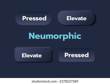 3D Neumorphic Soft UI Design. 3D Bottons.