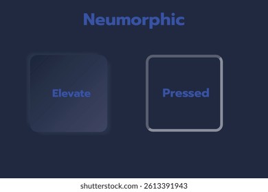 3D Neumorphic Soft UI Design. 3D Bottons.