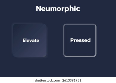 3D Neumorphic Soft UI Design. 3D Bottons.