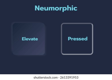 3D Neumorphic Soft UI Design. 3D Bottons.