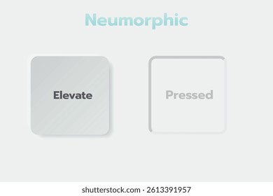 3D Neumorphic Soft UI Design. 3D Bottons.