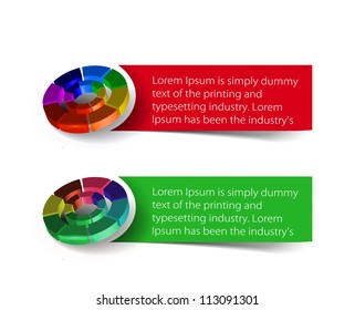 3d new label design. vector element.