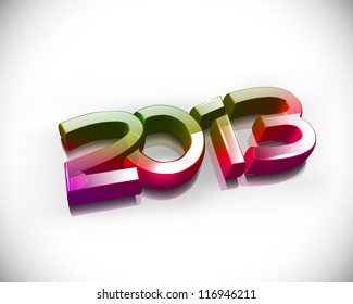 3d new year 2013 text design.