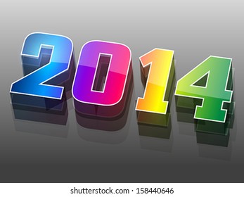 3d new year background Vector illustration 