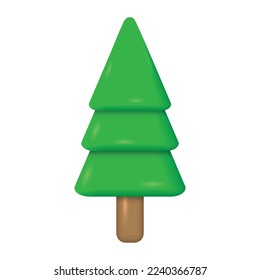 3d new year tree, christmas element for design
